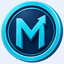 Monezite blue coin logo with M